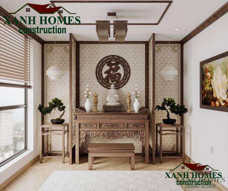 Vật liệu và ánh sáng trong thiết kế phòng thờ: gu thẩm mỹ bền vững