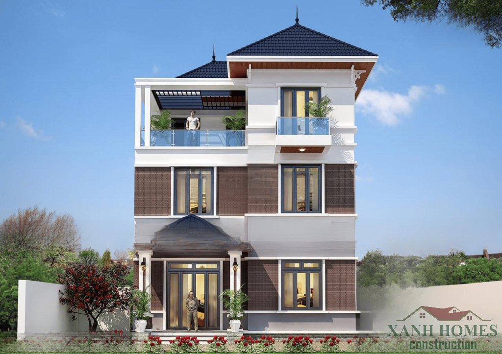 Biệt thự mái thái 2-3 tầng XanhHomes: Nơi kiến tạo tổ ấm an yên, hòa quyện thiên nhiên xanh mát.
