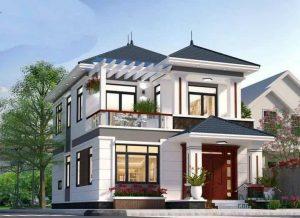 Nhà mái nhật 2 tầng hiện đại gợi cảm hứng sống xanh