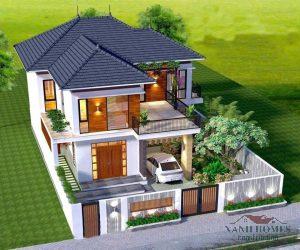 Nhà mái nhật 2 tầng đẹp XanhHomes: Thiết kế cuốn hút, mặt tiền tinh tế, công năng khoa học, đón gió ánh sáng, tối ưu chi phí, bền vững theo thời gian