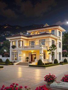Biệt thự 2 tầng mái thái đẹp Xanh Homes