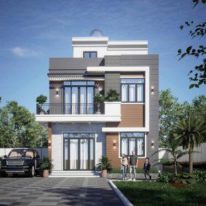 Mẫu nhà phố 2 tầng hiện đại từ Xanhhomes